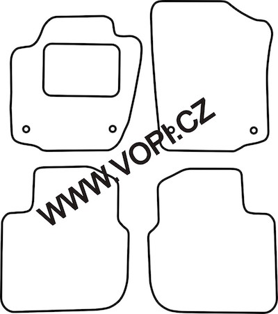 Autokoberce Škoda Rapid 2012 -> Colorfit (4317)